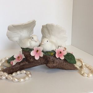 Vintage Lovebirds by Capodimonte & handcrafted in Italy